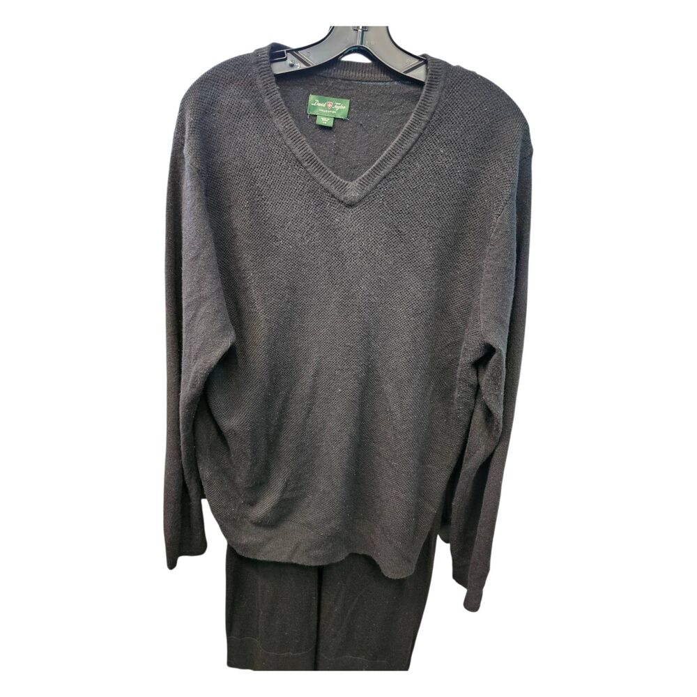 David Taylor Soft V Neck Sweater Mens Size Large